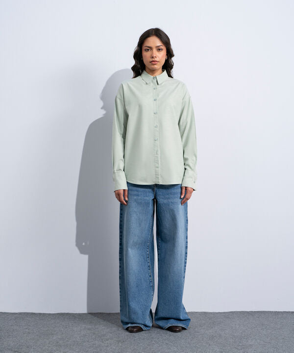 Button Through Oxford Shirt