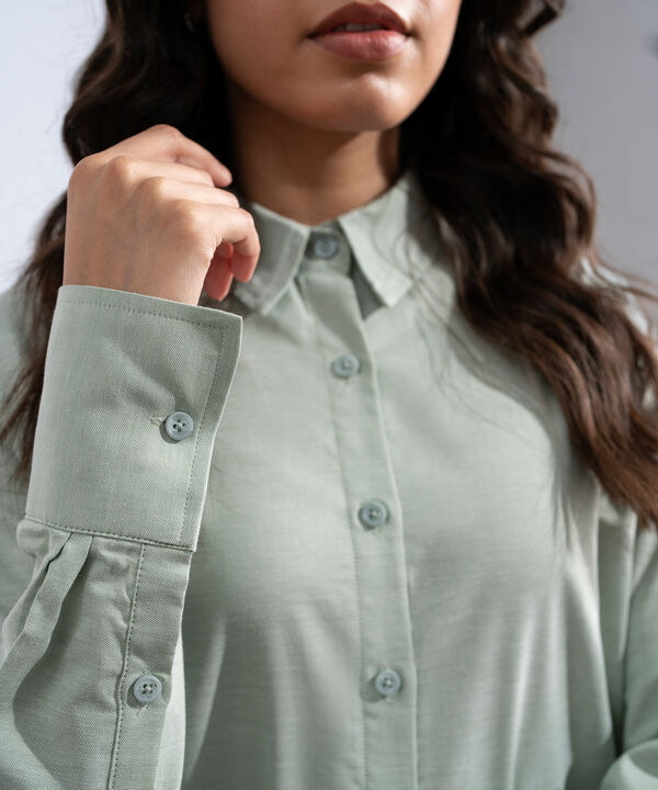 Button Through Oxford Shirt