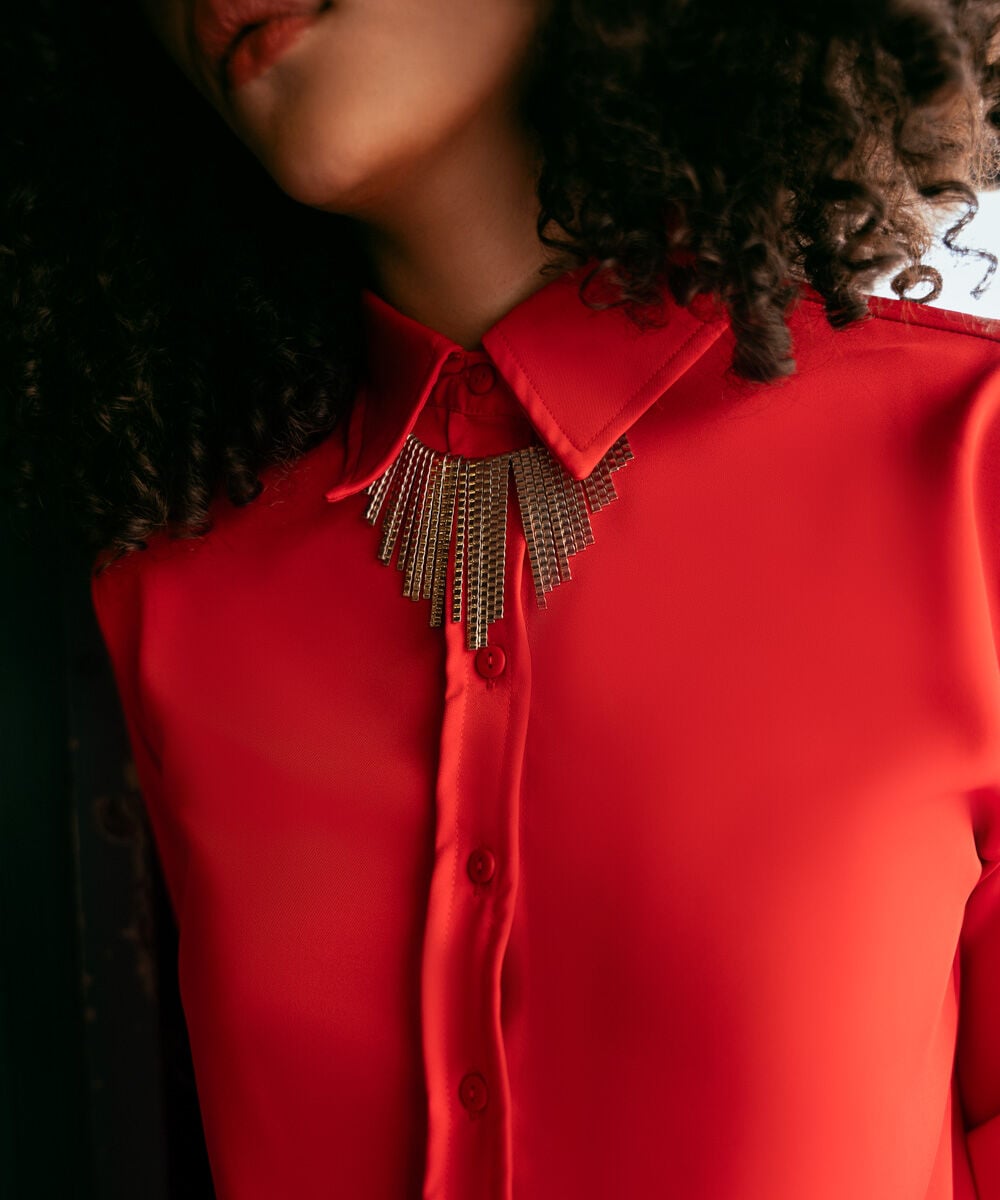 Button-Through Shirt With Side Panels