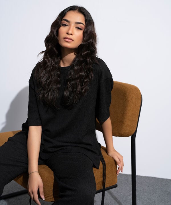 Loose-Fit Textured T-Shirt