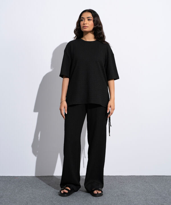 Loose-Fit Textured T-Shirt