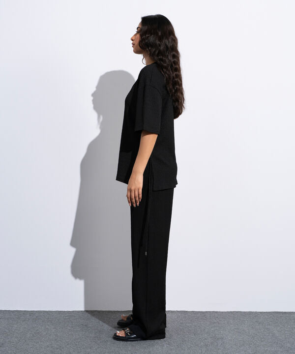 Loose-Fit Textured T-Shirt