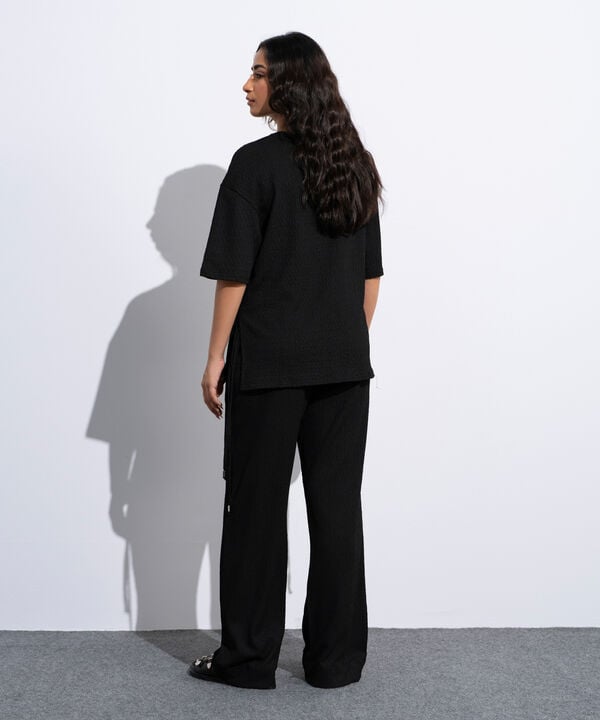 Loose-Fit Textured T-Shirt