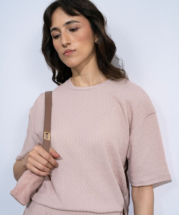 Loose-Fit Textured T-Shirt