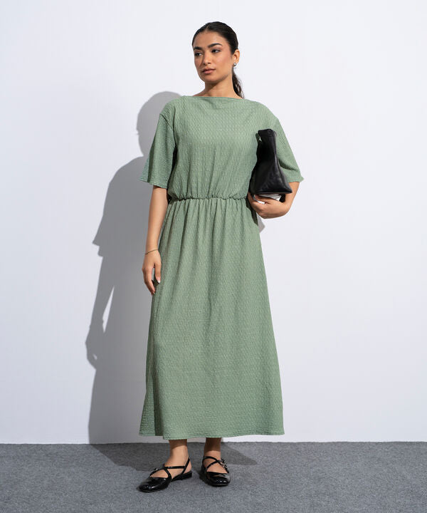 Textured Midi Dress