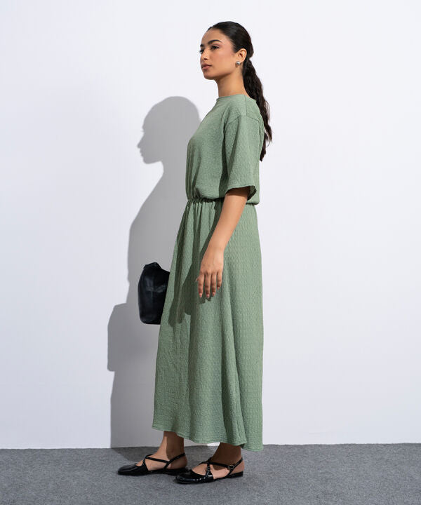 Textured Midi Dress