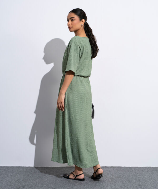 Textured Midi Dress