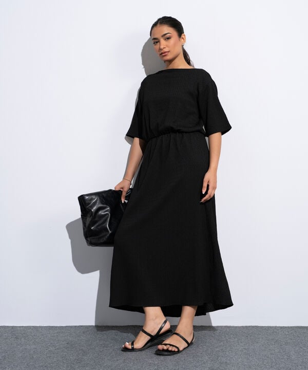 Textured Midi Dress