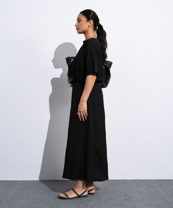 Textured Midi Dress