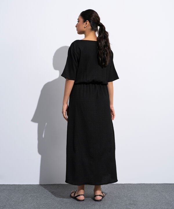 Textured Midi Dress