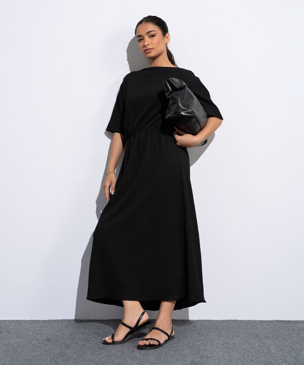Textured Midi Dress