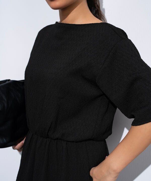 Textured Midi Dress