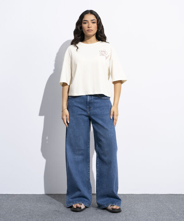 Cropped Graphic T-Shirt