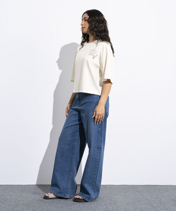 Cropped Graphic T-Shirt