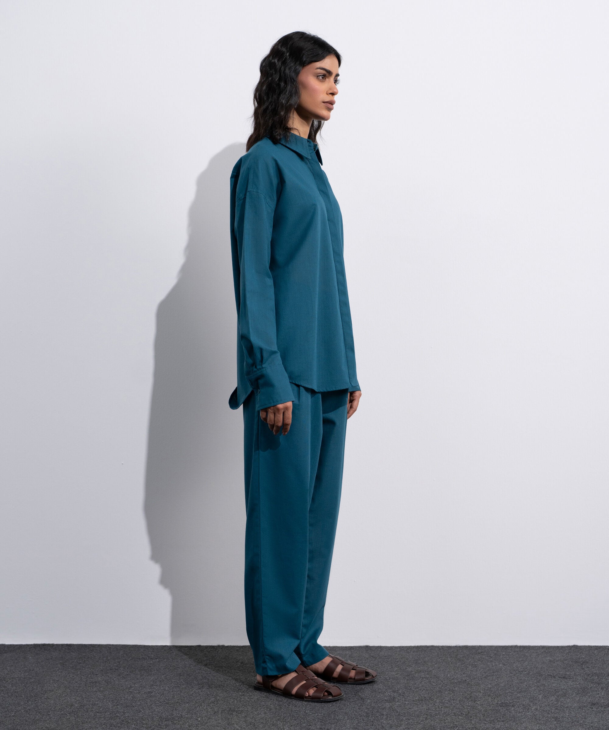 Button-Through Linen Blend Shirt WTOPV0726028