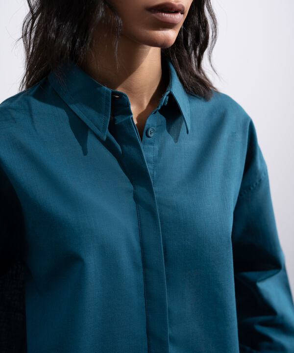 Button-Through Linen Blend Shirt