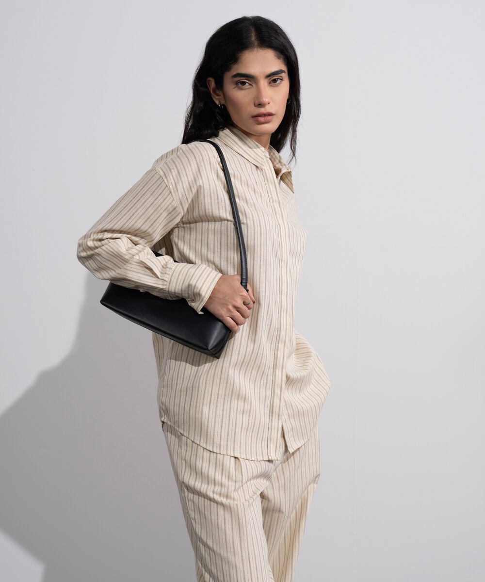Striped Linen Blend Shirt WTOPV0726029