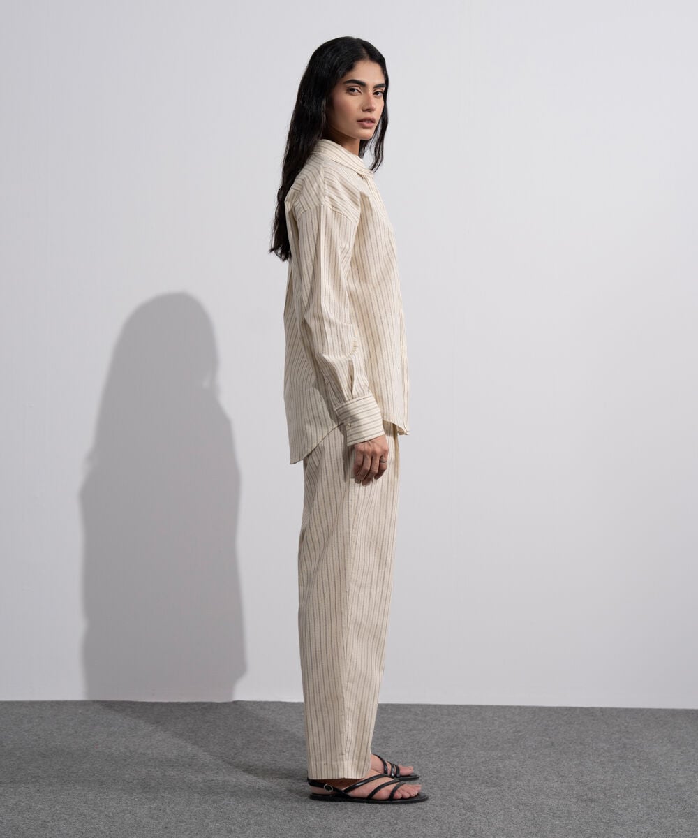 Striped Linen Blend Shirt WTOPV0726029