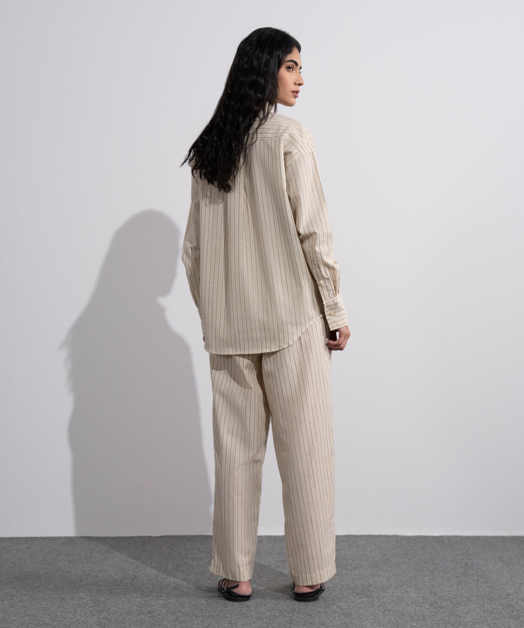 Striped Linen Blend Shirt WTOPV0726029