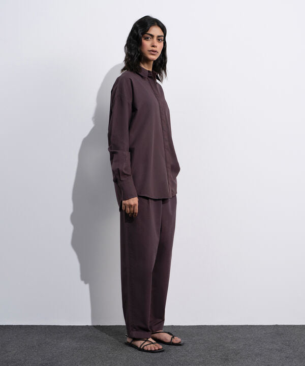 Button-Through Linen Blend Shirt