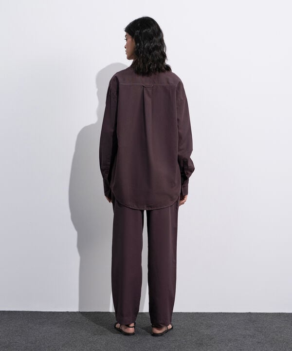 Button-Through Linen Blend Shirt