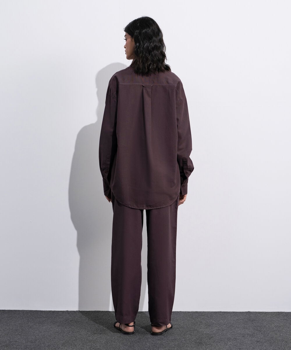 Button-Through Linen Blend Shirt WTOPV0726030