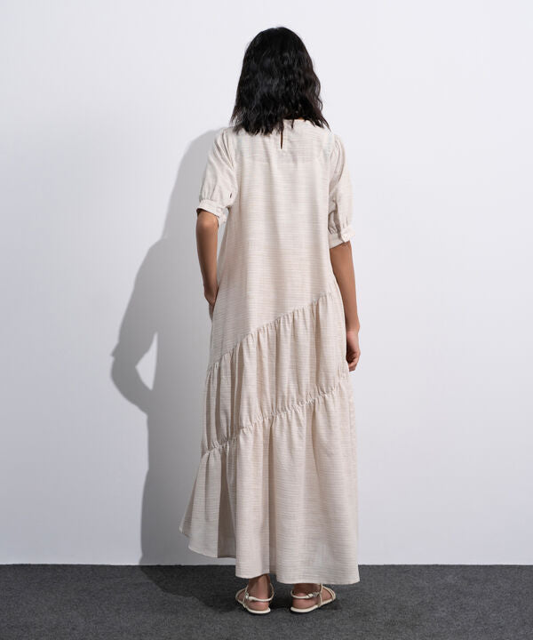 Midi Dress With Asymmetric Panels