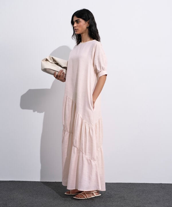 Midi Dress With Asymmetric Panels