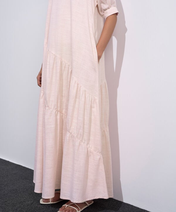 Midi Dress With Asymmetric Panels