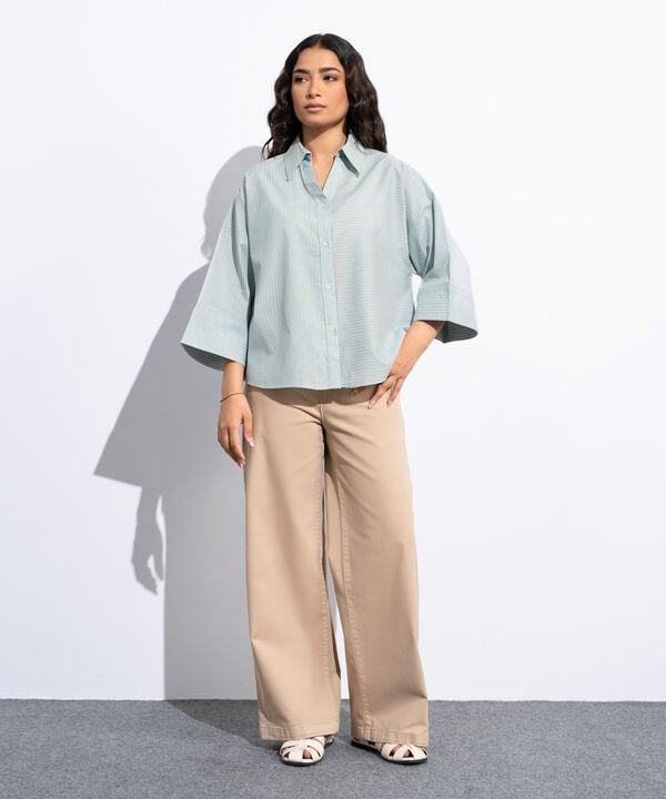 Striped Poplin Shirt