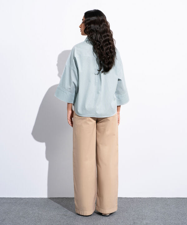 Striped Poplin Shirt