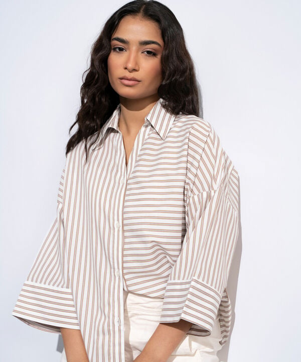 Striped Poplin Shirt