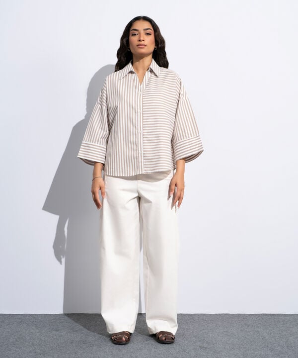 Striped Poplin Shirt