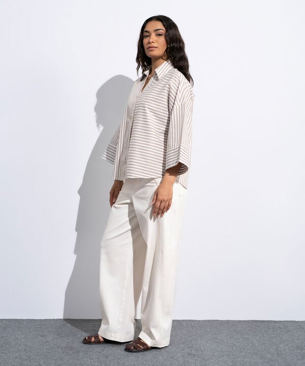 Striped Poplin Shirt