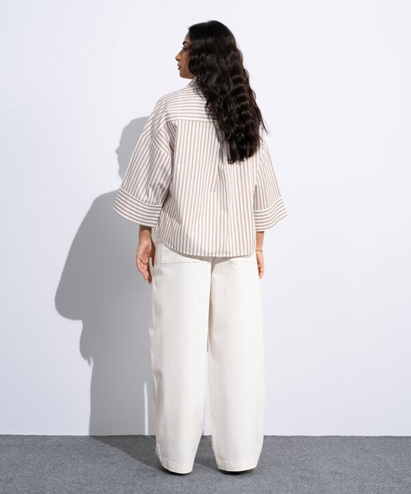 Striped Poplin Shirt