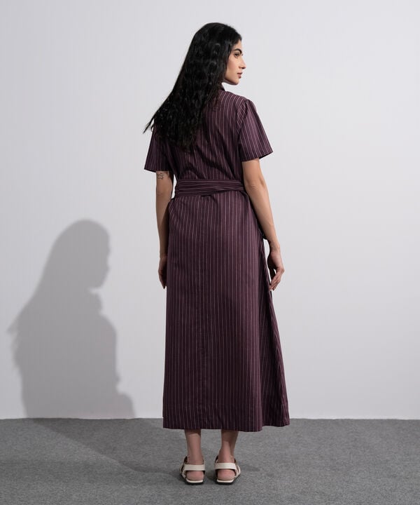 Linen Blend Striped Dress
