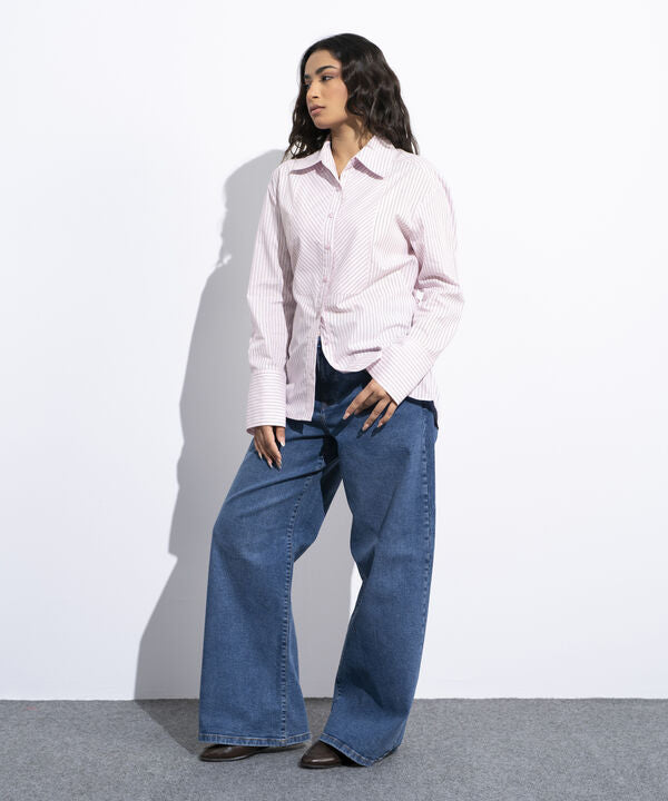 Striped Poplin Shirt