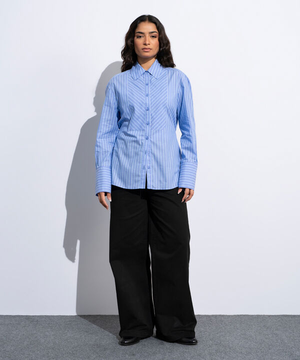 Striped Poplin Shirt