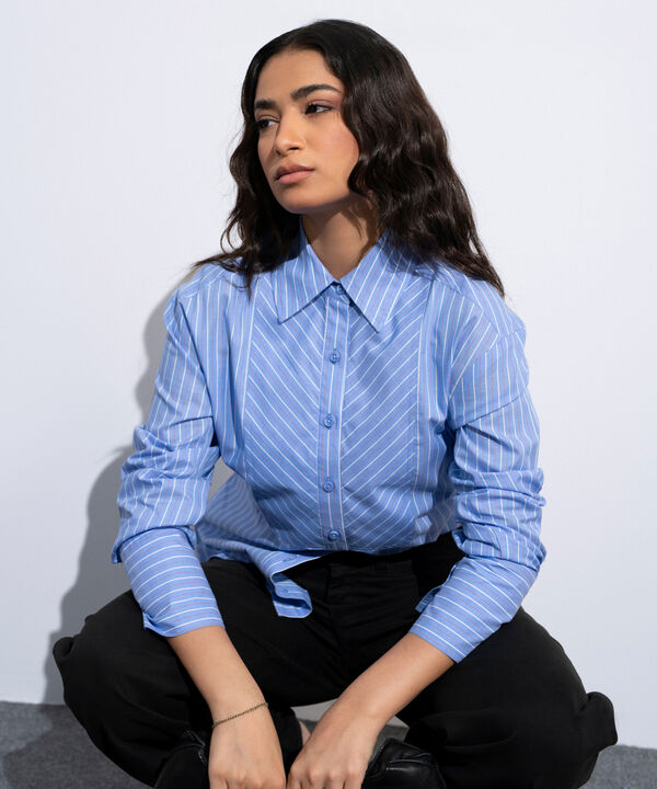Striped Poplin Shirt