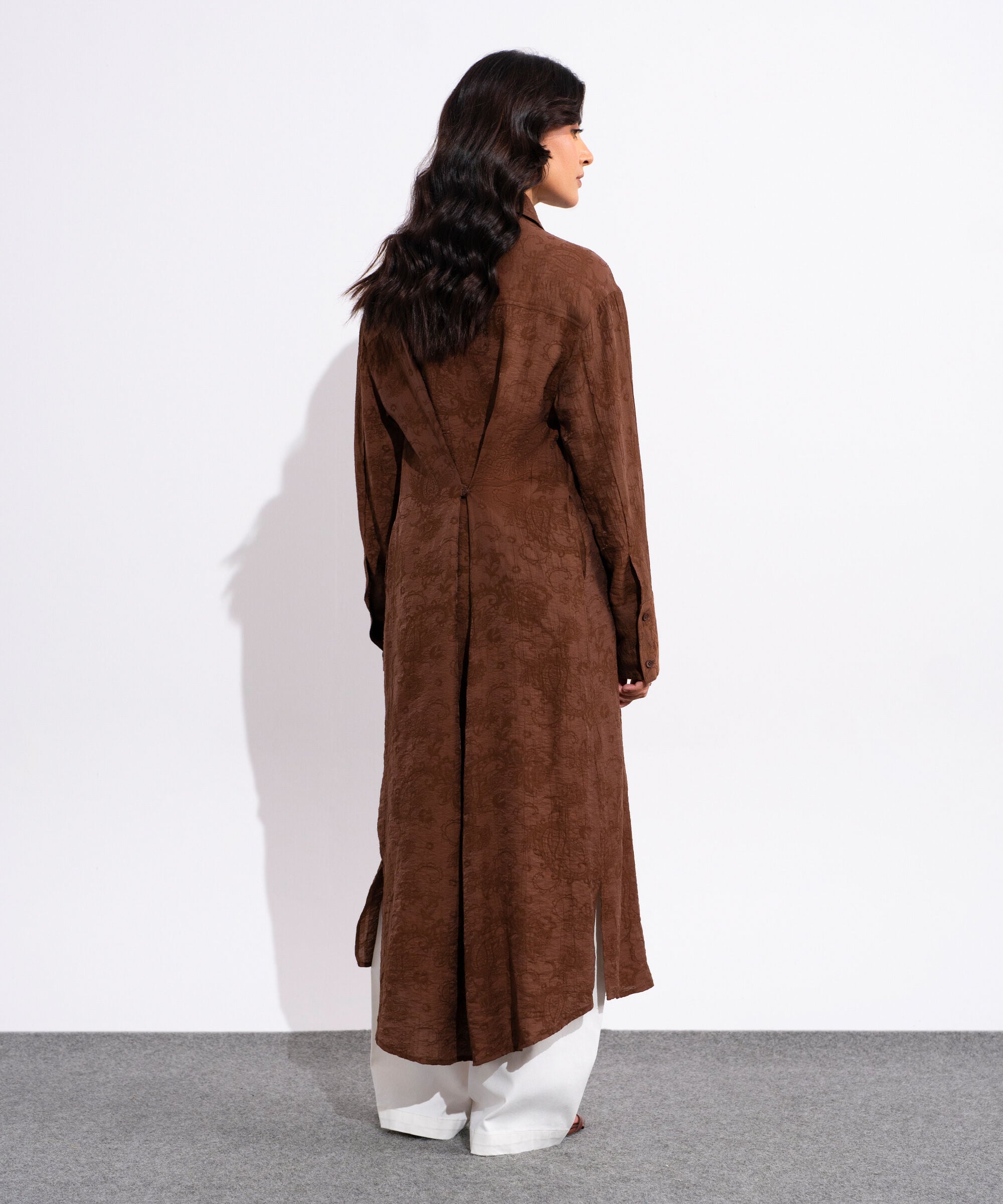 Textured Button-Through Dress WTOPV0826004