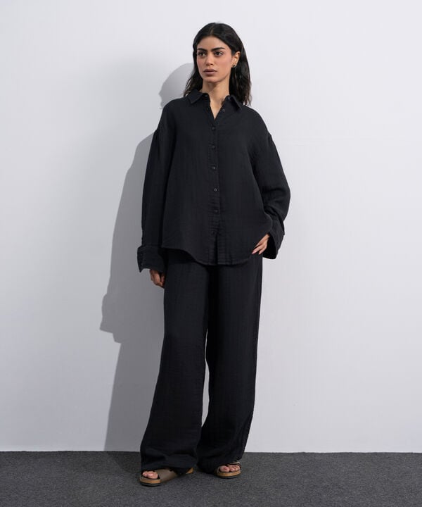 Loose-Fit Muslin Shirt