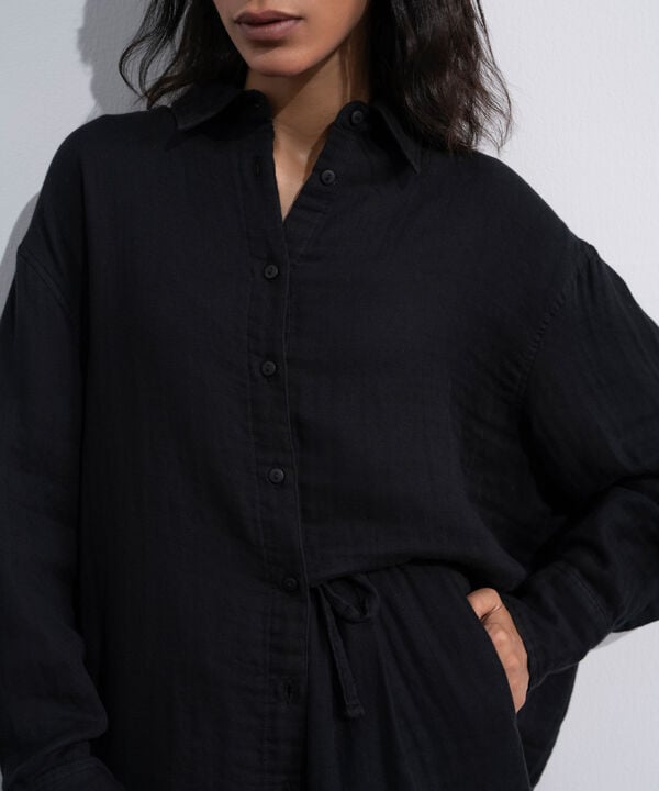 Loose-Fit Muslin Shirt