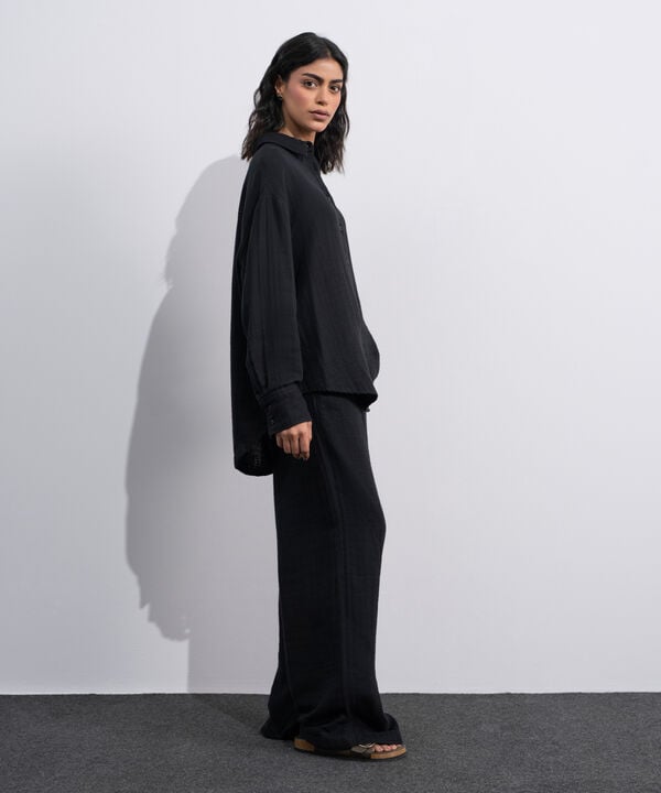 Loose-Fit Muslin Shirt