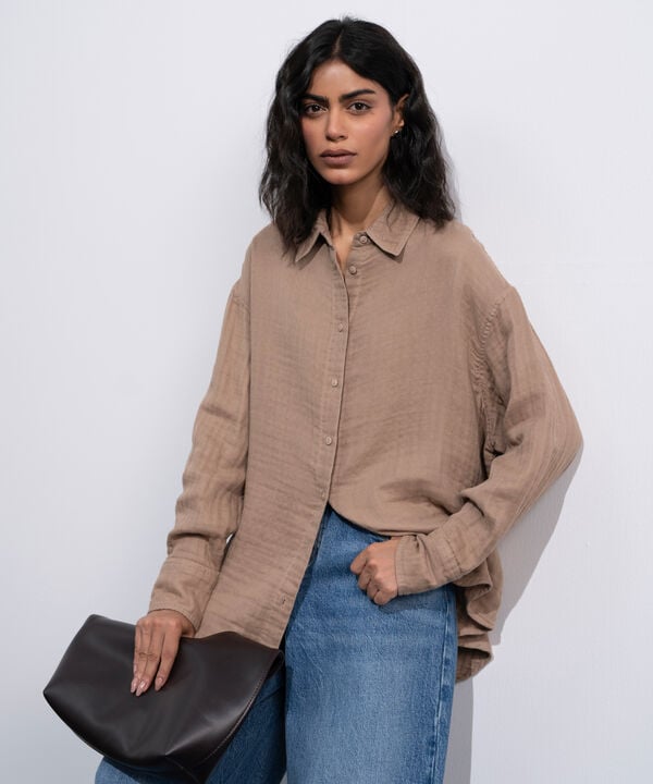 Loose-Fit Muslin Shirt