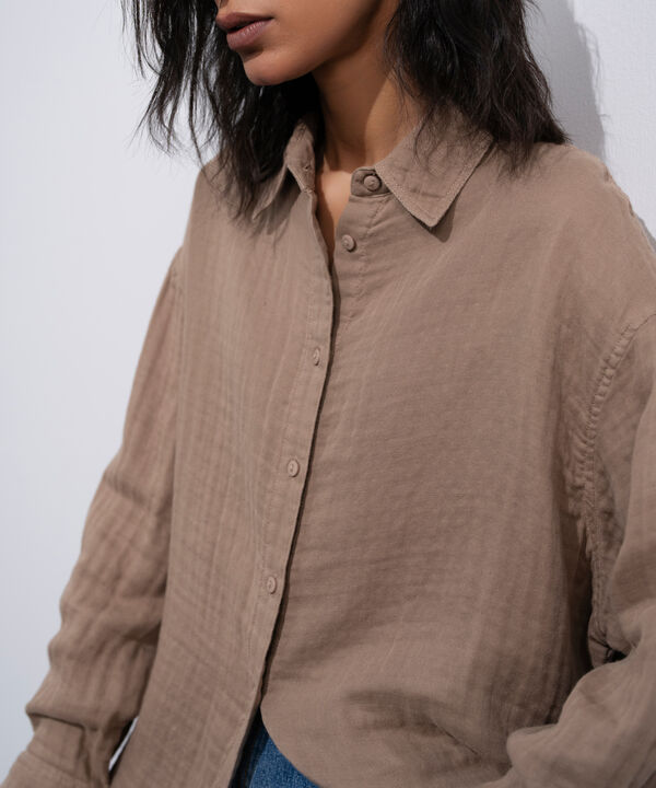 Loose-Fit Muslin Shirt