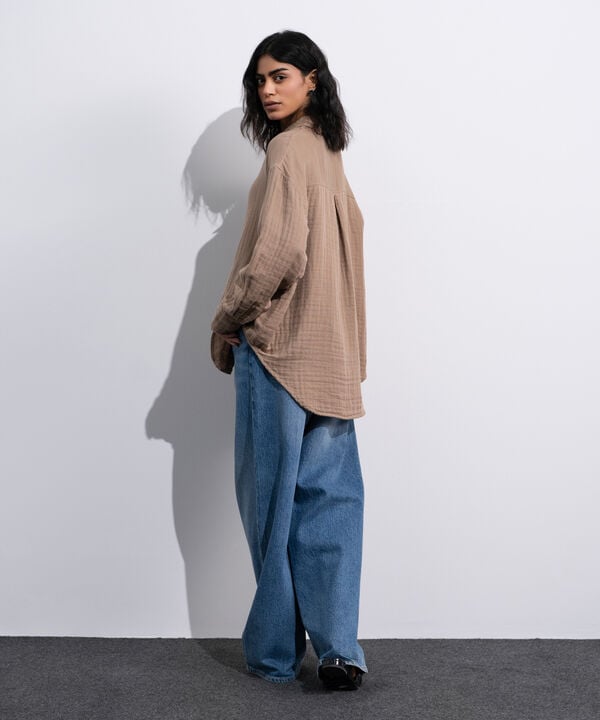Loose-Fit Muslin Shirt