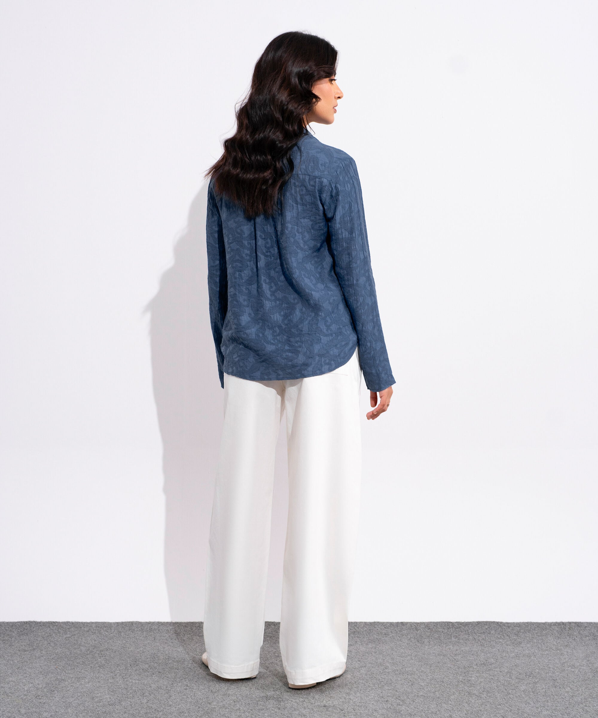 Textured Button-Through Shirt WTOPV0826010
