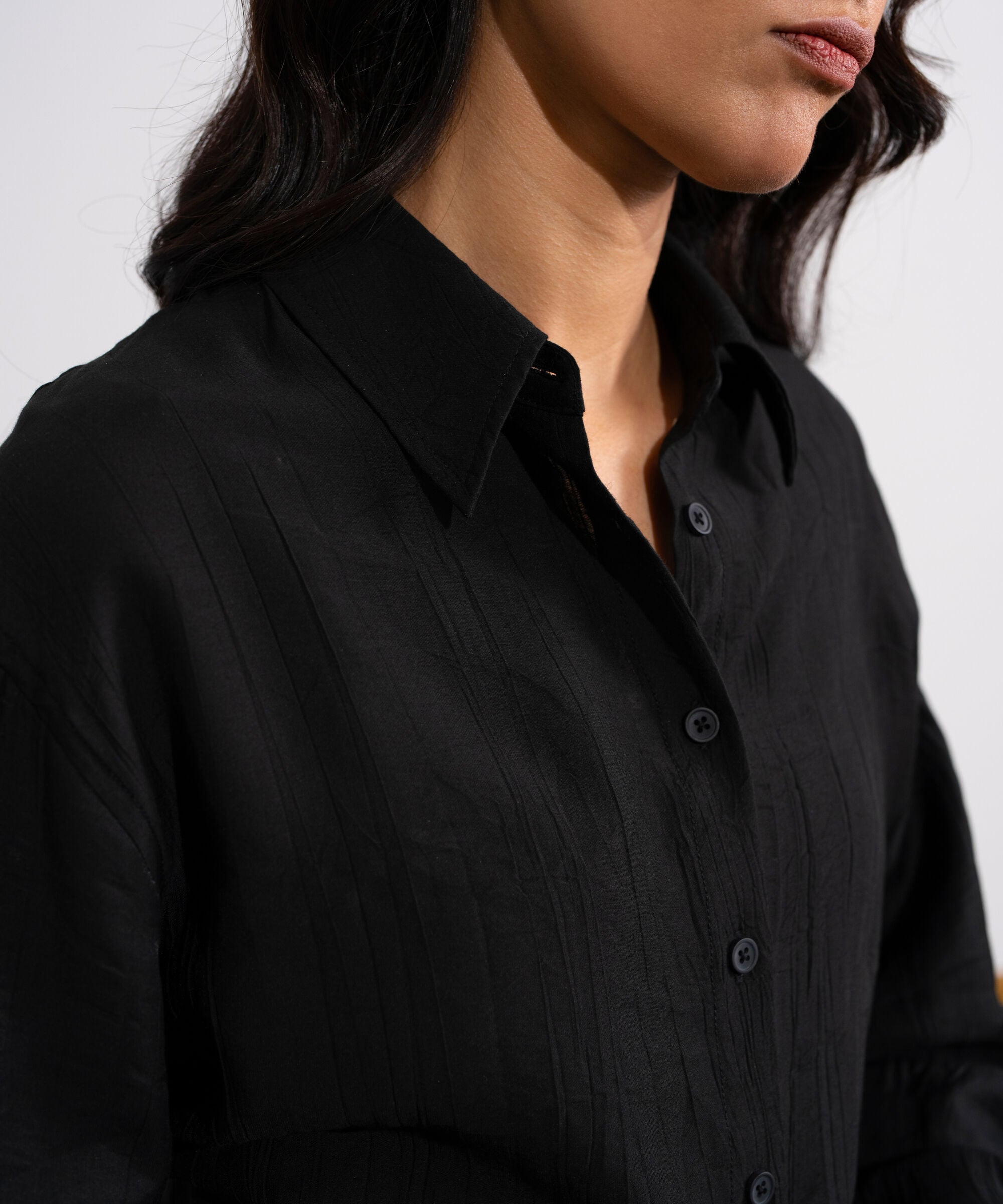 Textured Button-Through Shirt WTOPV0826011