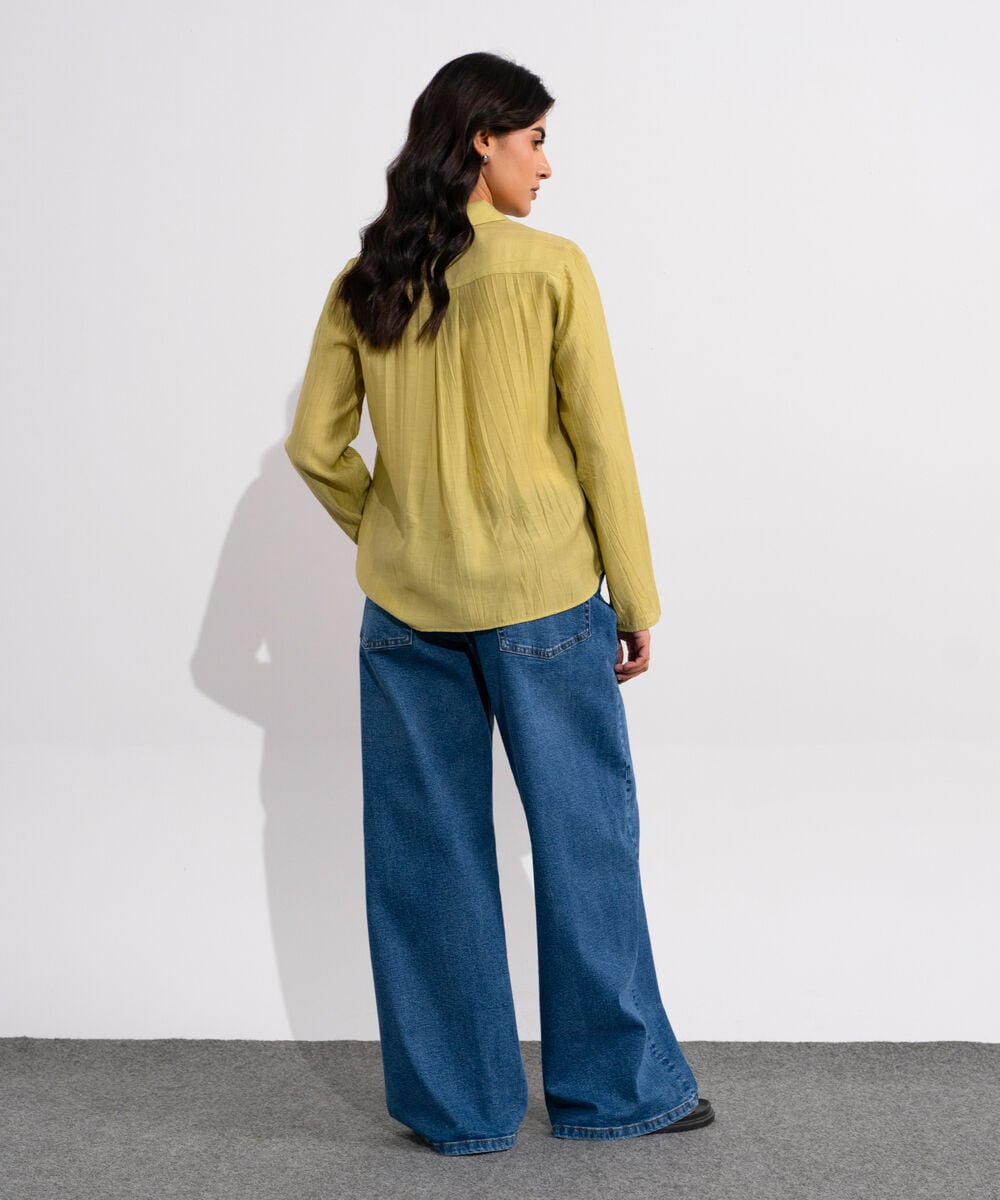 Textured Button-Through Shirt WTOPV0826012