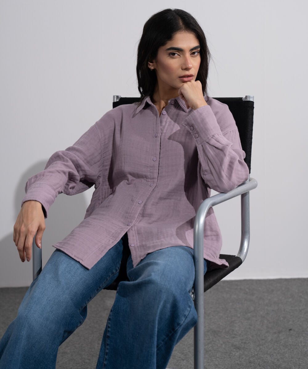Loose-Fit Muslin Shirt WTOPV0826013